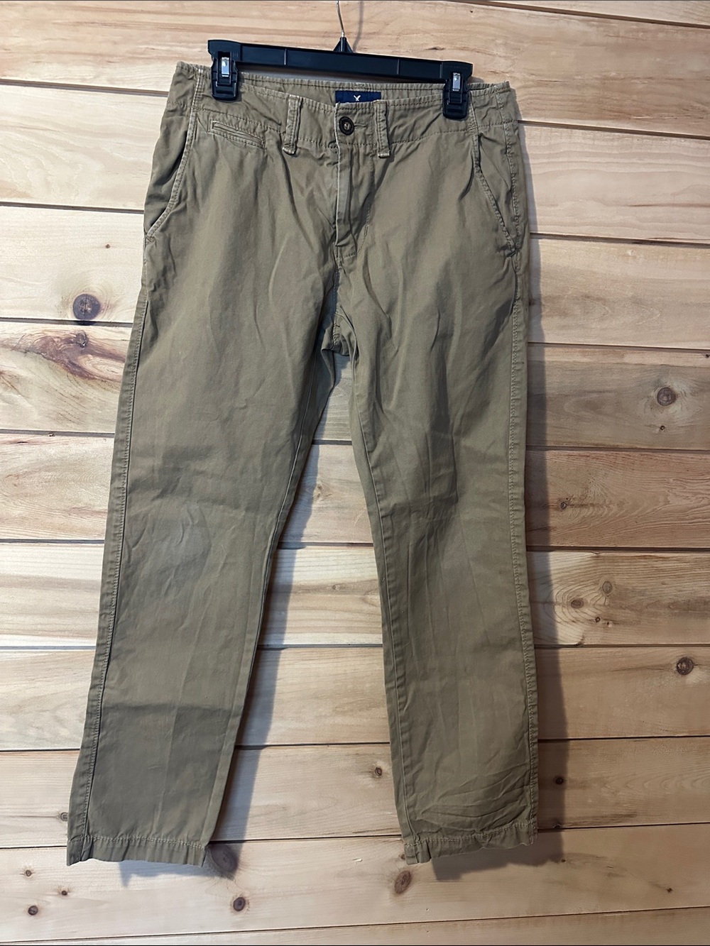 American Eagle Slim Straight Khaki Pants 29/30 100% Cotton